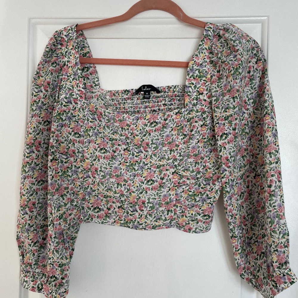 Lulus Floral Crop Top